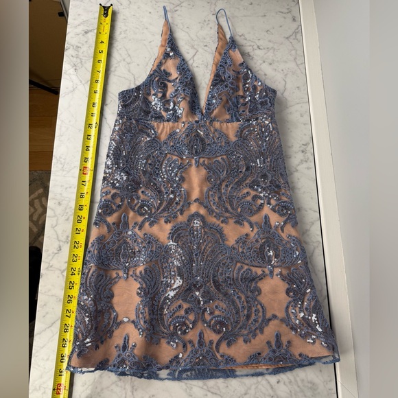 Free People Night Shimmers Mini Dress size 0 - Picture 5 of 9